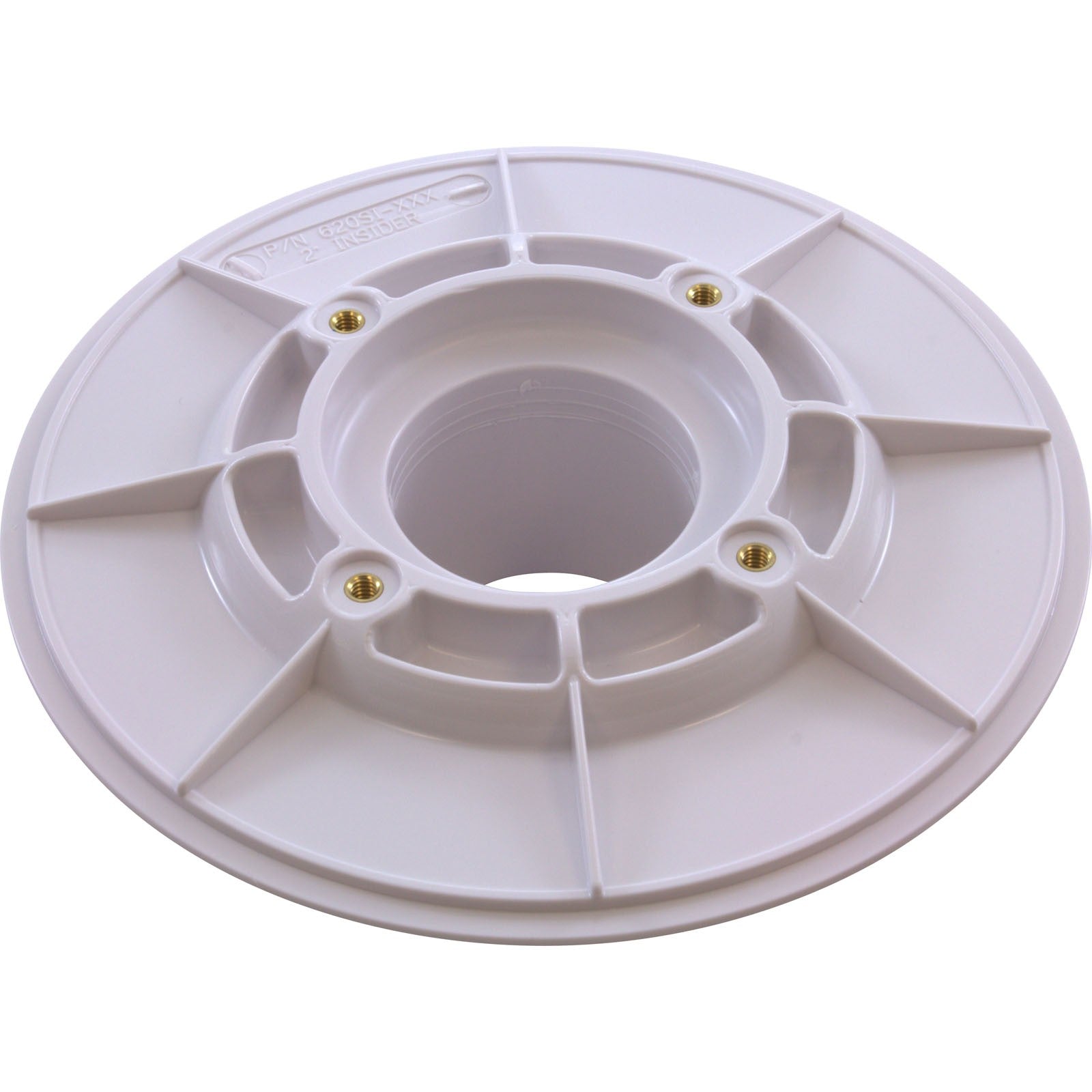 Wall Fitting, 6" dia, 2-3/8"hs, 2"s Insider, White : 620SI101