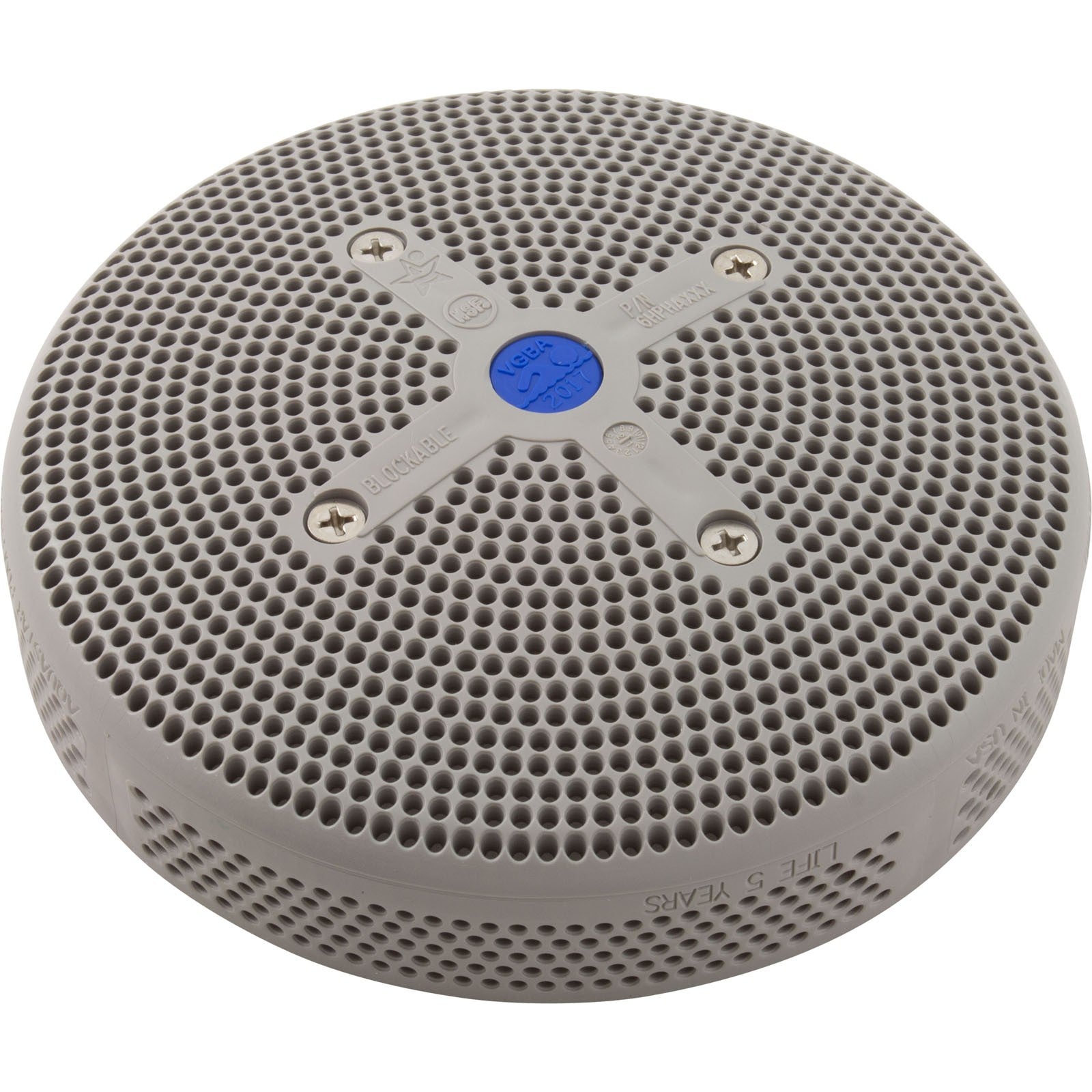 Suction Cover, HydroAir Repl, 6", 224gpm, w/Screws, Lt Gray : 6HPHA103