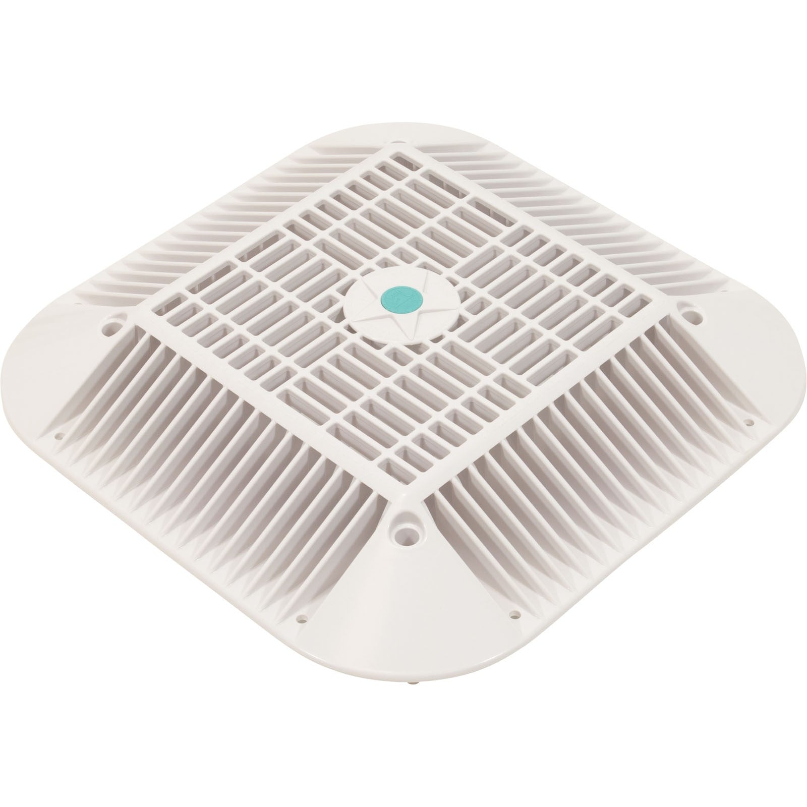 Main Drain Grate, 14" x 14" Square, 2 Retro 9"x9", White : 914101