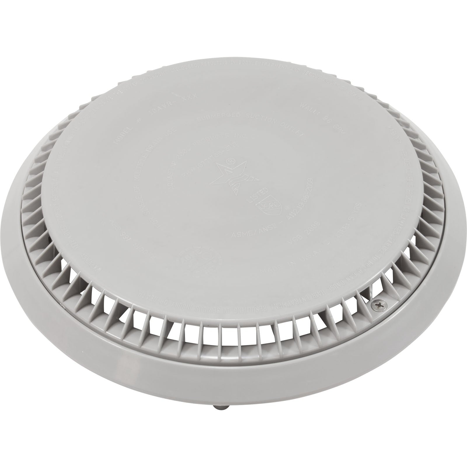 Cover, Aquastar, 10" Round, Gray, w/ Frame : 10AVR103