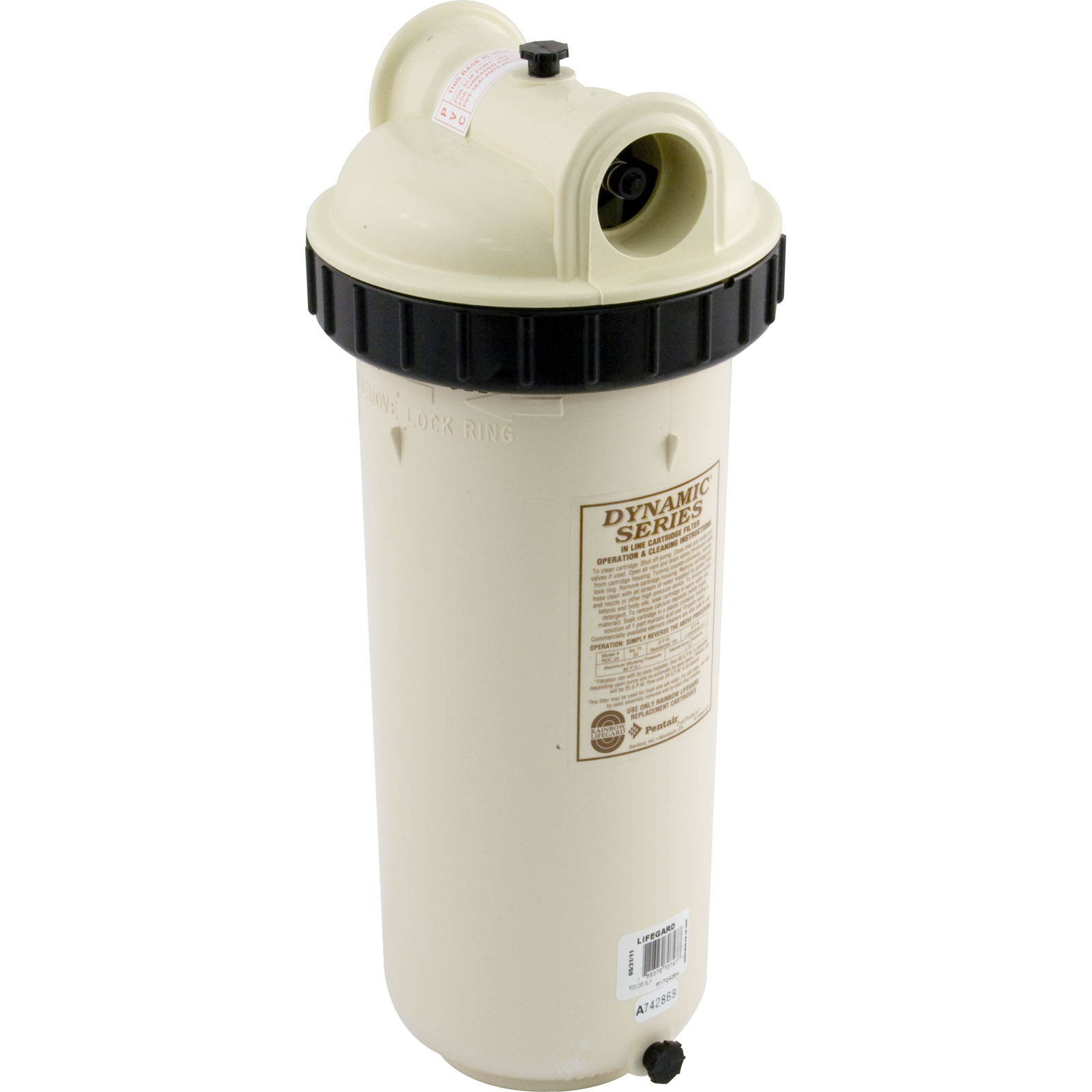 Cartridge Filter, Pentair Rainbow RDC-25, Inline, 1-1/2″s | R172426A