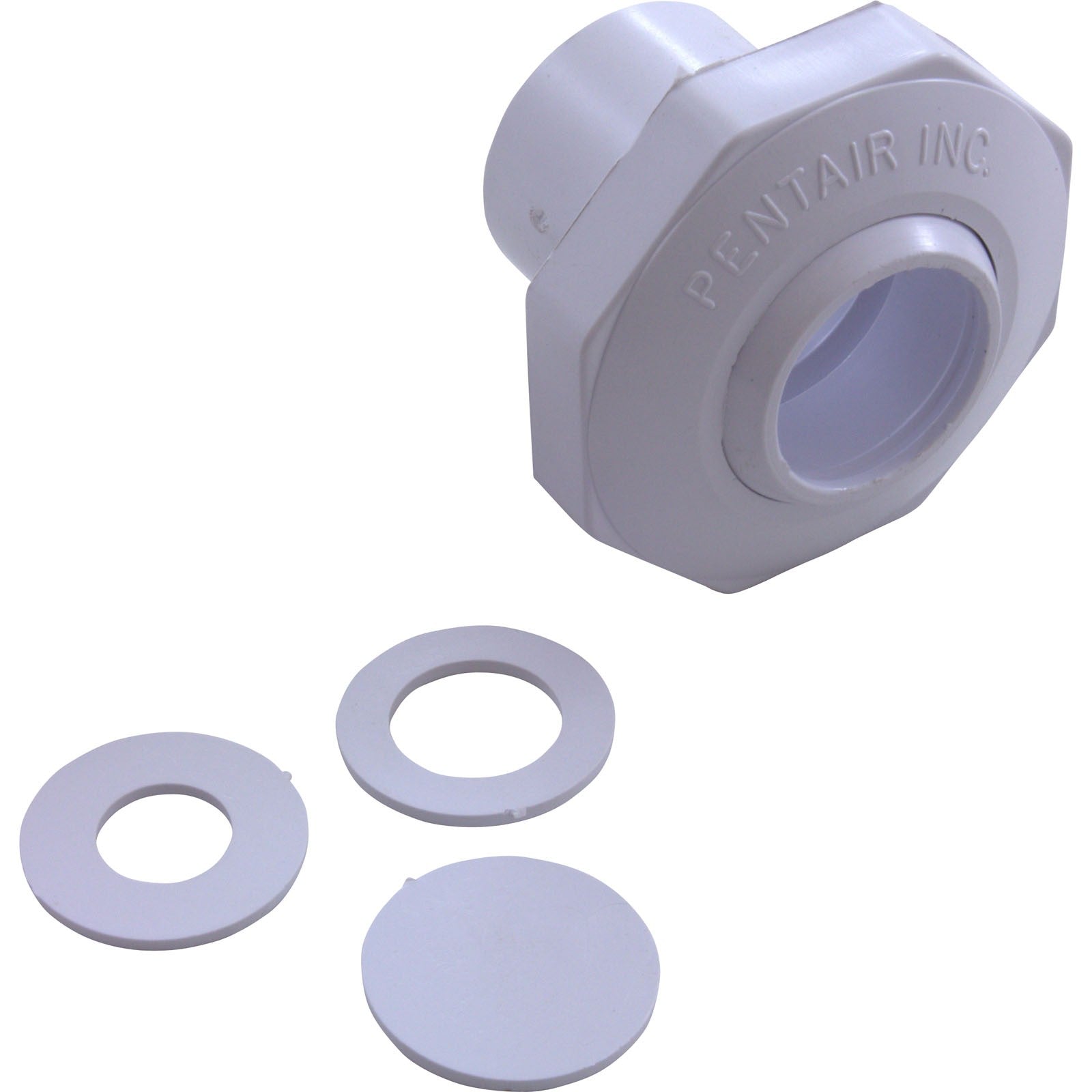 Inlet Fitting, Pentair, 1" Slip, Economy Insider, White : 542000