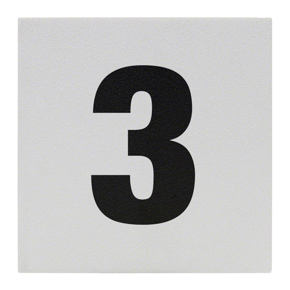 3 Ceramic Skid Resistant Tile Depth Marker 6 Inch x 6 Inch with 5 Inch Lettering