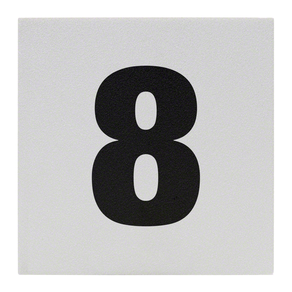 8 Ceramic Skid Resistant Tile Depth Marker 6 Inch x 6 Inch with 5 Inch Lettering