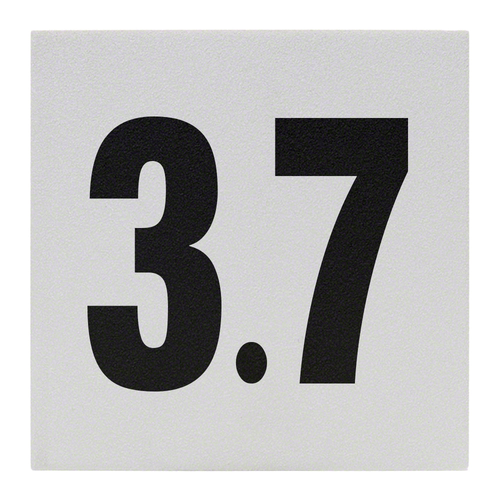 3.7 Ceramic Skid Resistant Tile Depth Marker 6 Inch x 6 Inch with 4 Inch Lettering