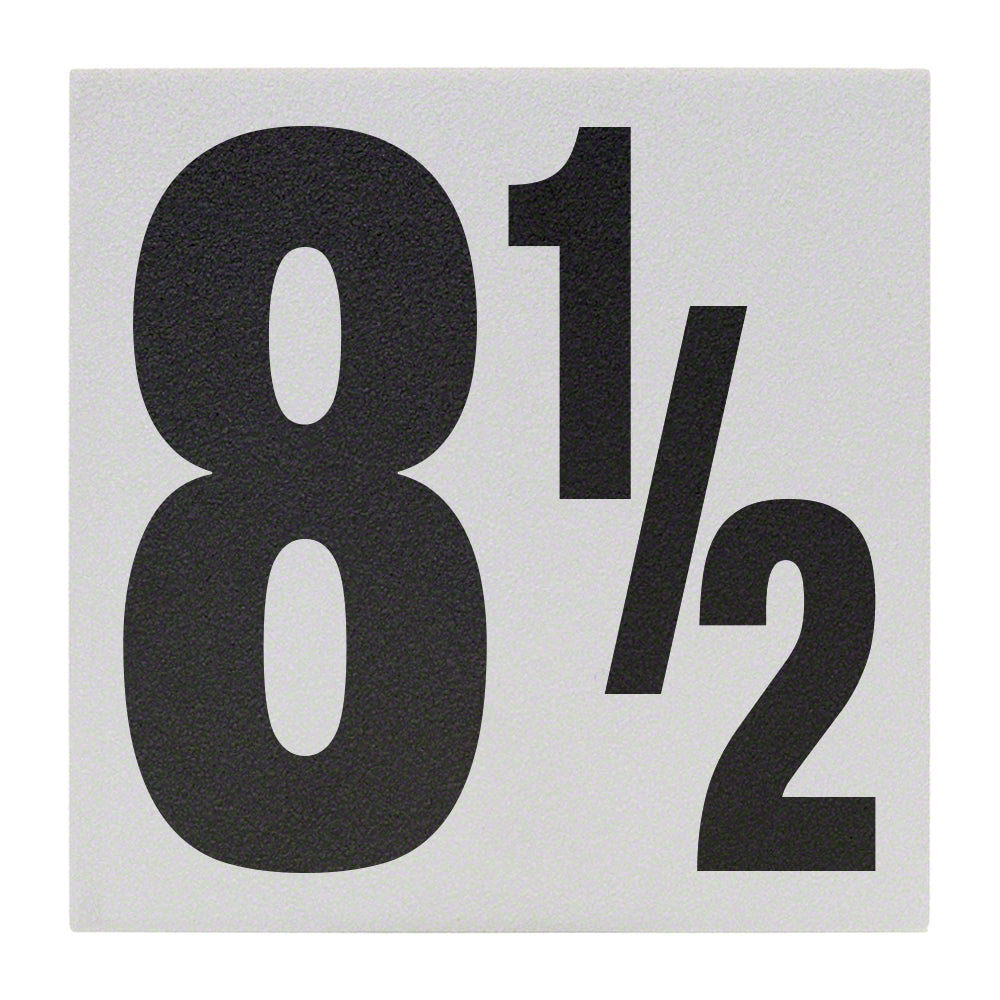 8 1/2 Ceramic Skid Resistant Tile Depth Marker 6 Inch x 6 Inch with 5 Inch Lettering