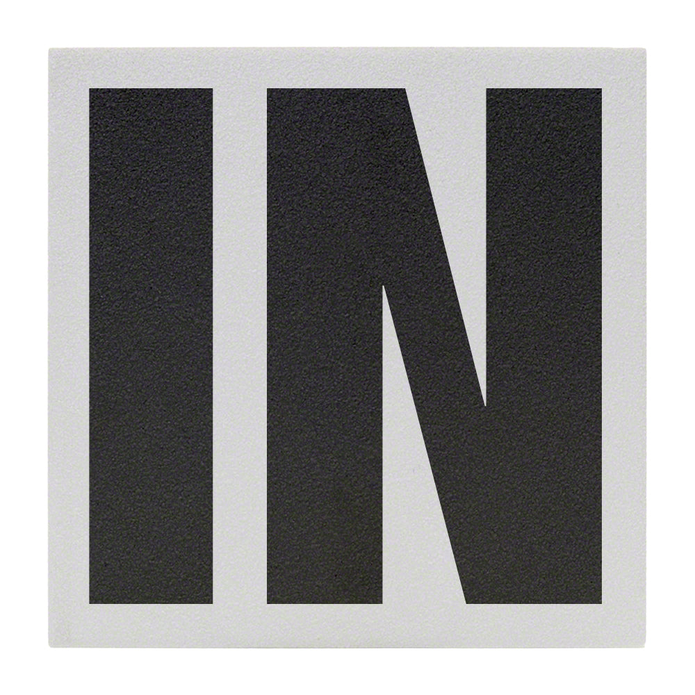 IN Message Ceramic Skid Resistant Tile Depth Marker 6 Inch x 6 Inch with 5 Inch Lettering