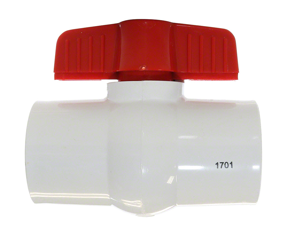 PVC Ball Valve - 1-1/2 Inch Solvent x Solvent - NSF