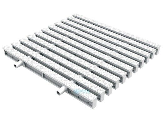 AquaStar 12" Perpendicular T-Bar Deck Drain, 20 Feet, Tan