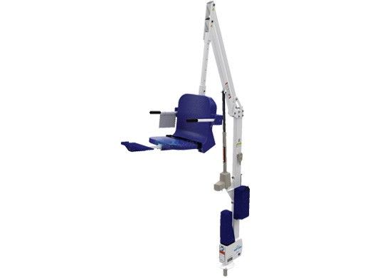Aqua Creek Neptune Pool Lift, No Anchor, White Powder Coat With White Seat, F-NPTN-W