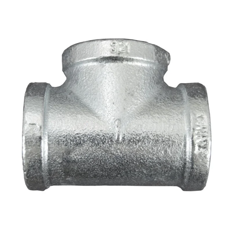 2" X 1-1/2" X 1-1/4" Galvanized Malleable Iron Tee (36532)