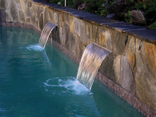 Custom Cascade Waterfall, ABS, Tan,24" Long, 12" Lip, Back Inlet