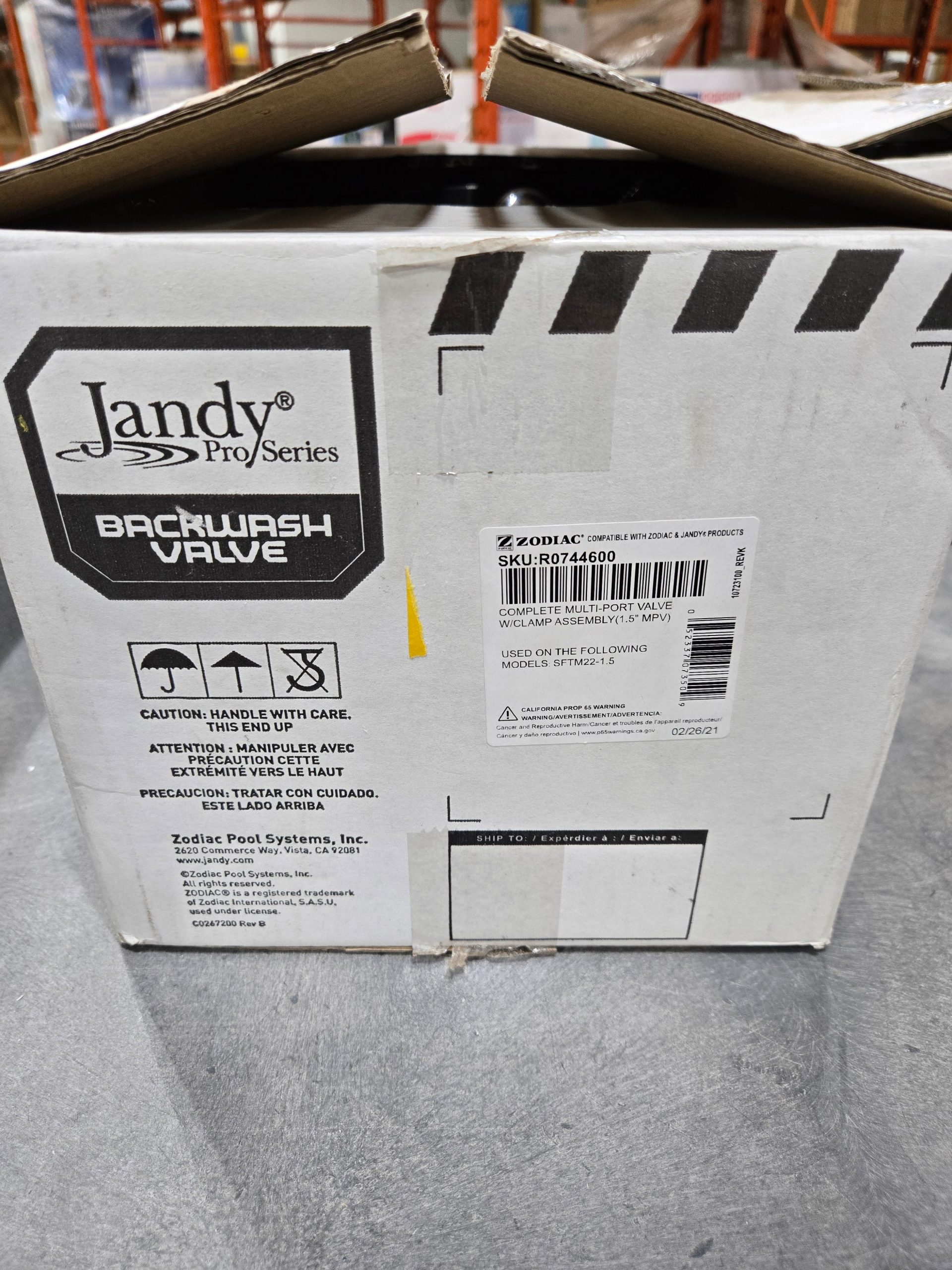 (Open Box) Jandy SFTM Multi-Port Valve w/ Clamp Assembly (1.5" MPV) - R0744600