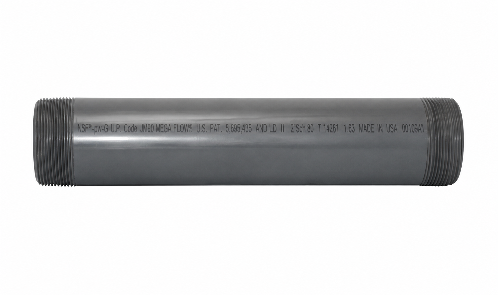 Westlake Pipe & Fittings | 220-120 | 2" x 12" SCH80 CPVC Threaded Nipple