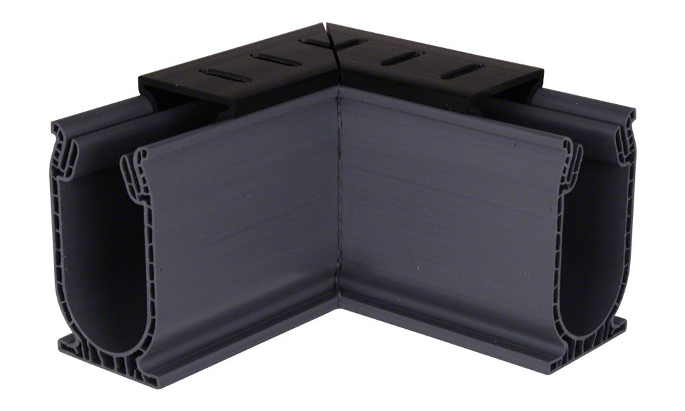 Deck Drain 90 Degree Angle Fitting 1.6 Inch Width - Black