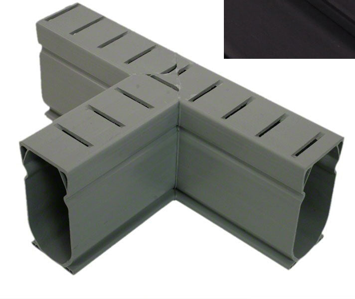 Deck Drain Tee Fitting 1.6 Inch Width - Black