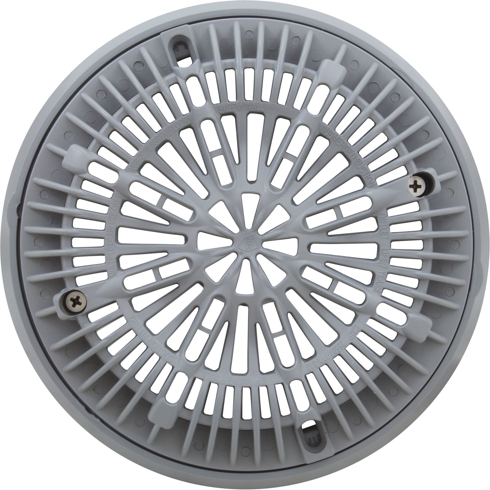 Gunite Main Drain Frame, Galaxy Lid (Av), Gray