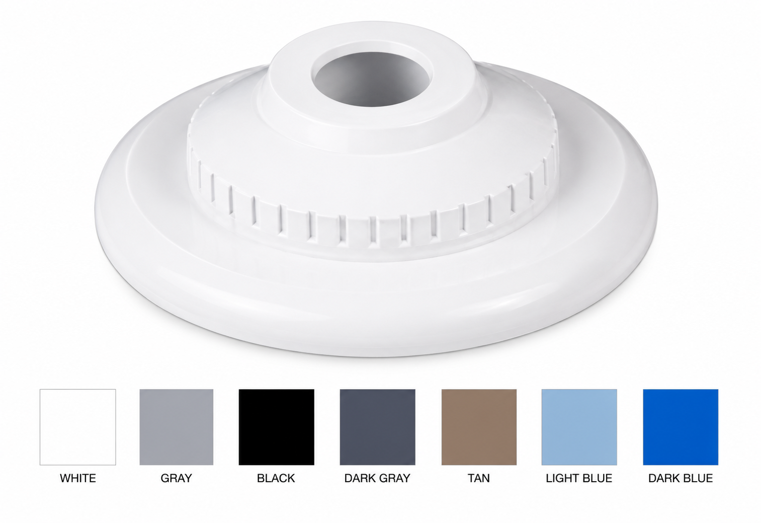 CMP | 25553-301-000 | 1.5" Gray Hydrostream Fitting | Extended Flange with 3/4" Opening