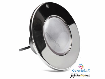 J&J Electronics ColorSplash XG-W 500 LED 120V 58W Polished Pool Light with 50' Cord, 23001