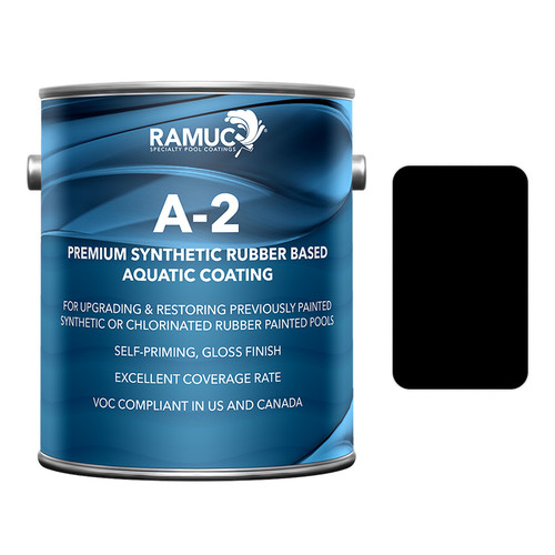 Ramuc Black Type A-2 Synthetic Rubber-Based Swimming Pool Paint - 1 Gallon | 2962232101