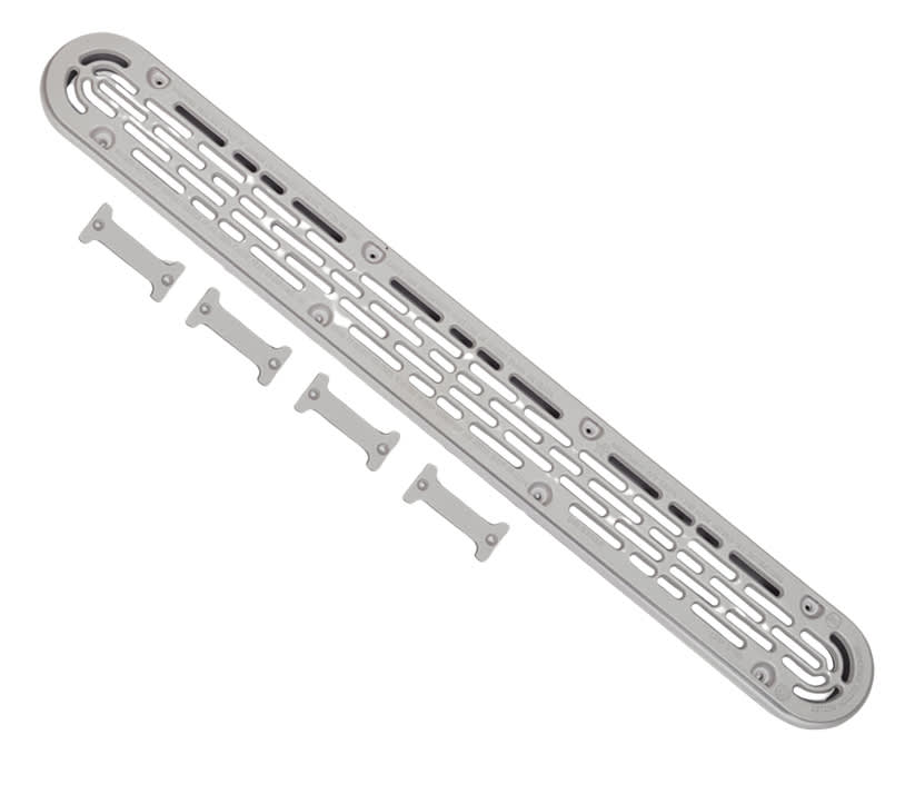 AquaStar 2" Channel Drain Cover and Frame, Light Gray