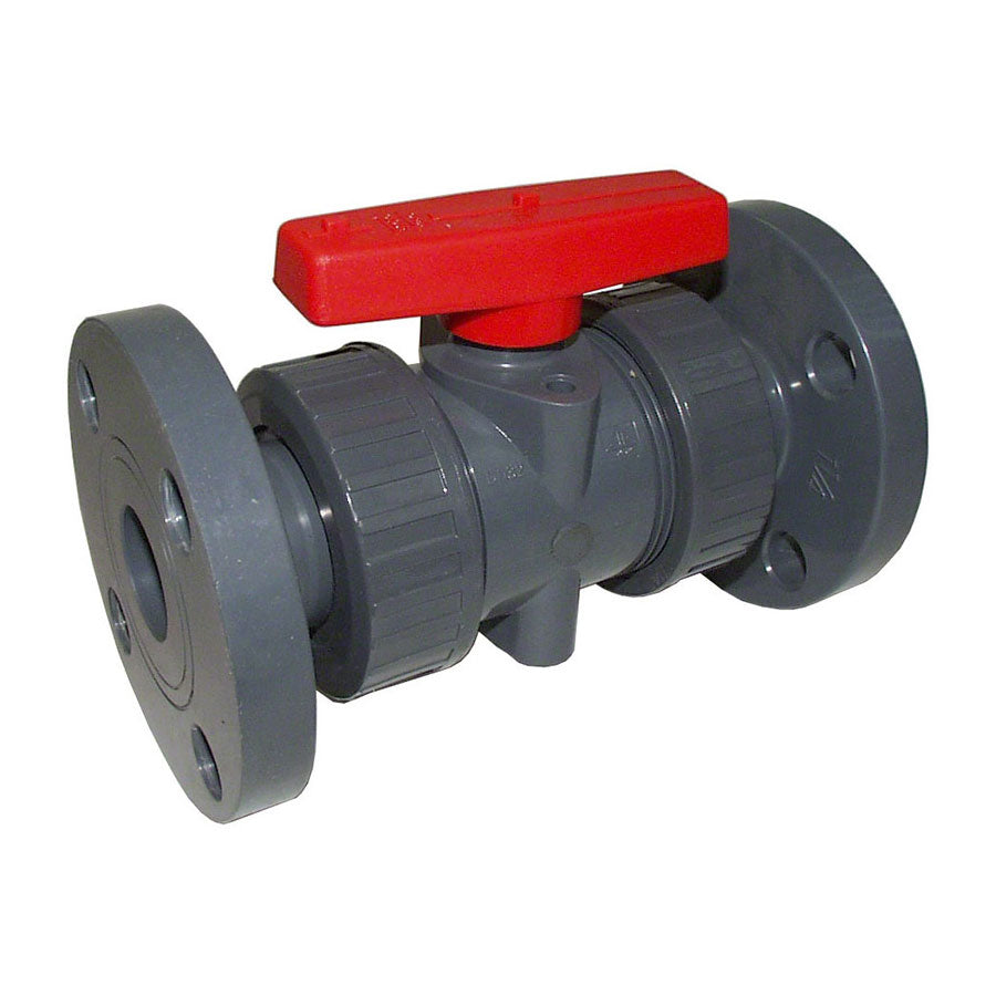 True Union S-643 PVC Flanged Ball Valve - 1 Inch
