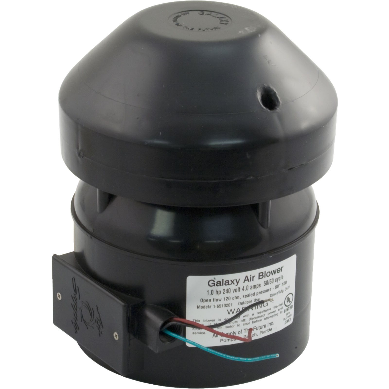 Blower, Air Supply Galaxy Supreme, 1.0hp, 230v, 4.0A, Hardwire |6510201