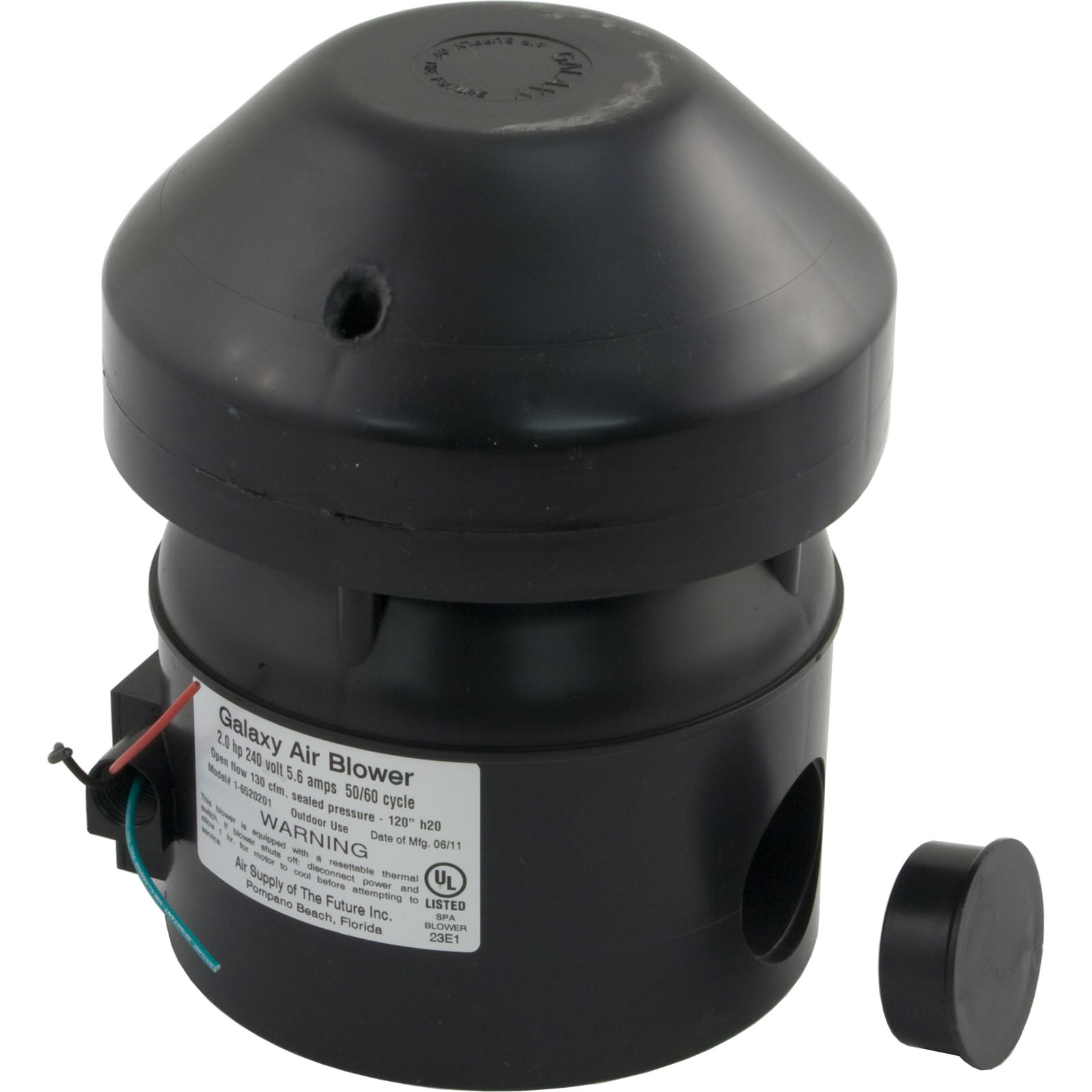 Blower, Air Supply Galaxy Supreme, 2.0hp, 230v, 5.6A, Hardwire |6520201