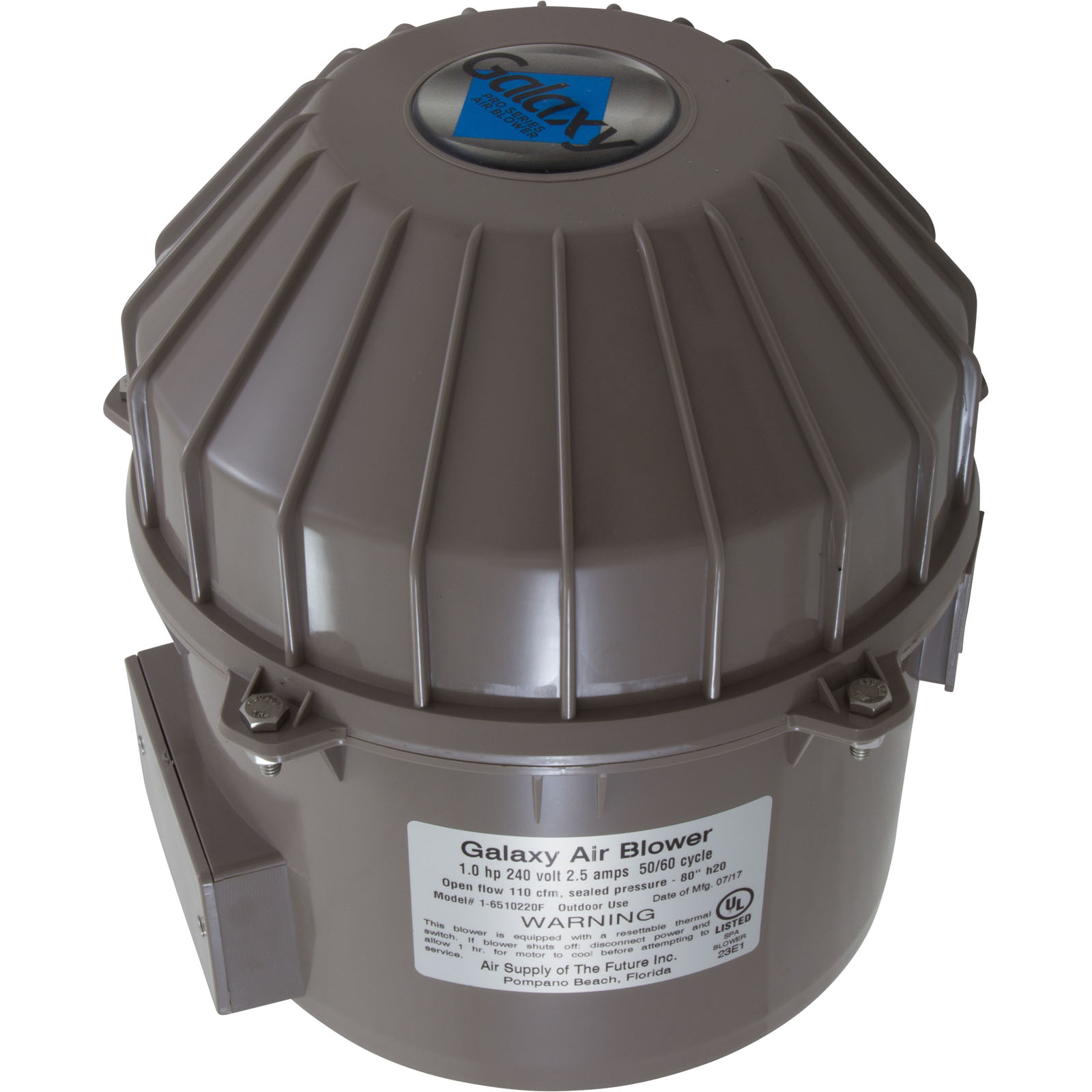 Blower, Air Supply Galaxy Pro, 1.0hp, 230v, 2.5A, Hardwire |6510220F