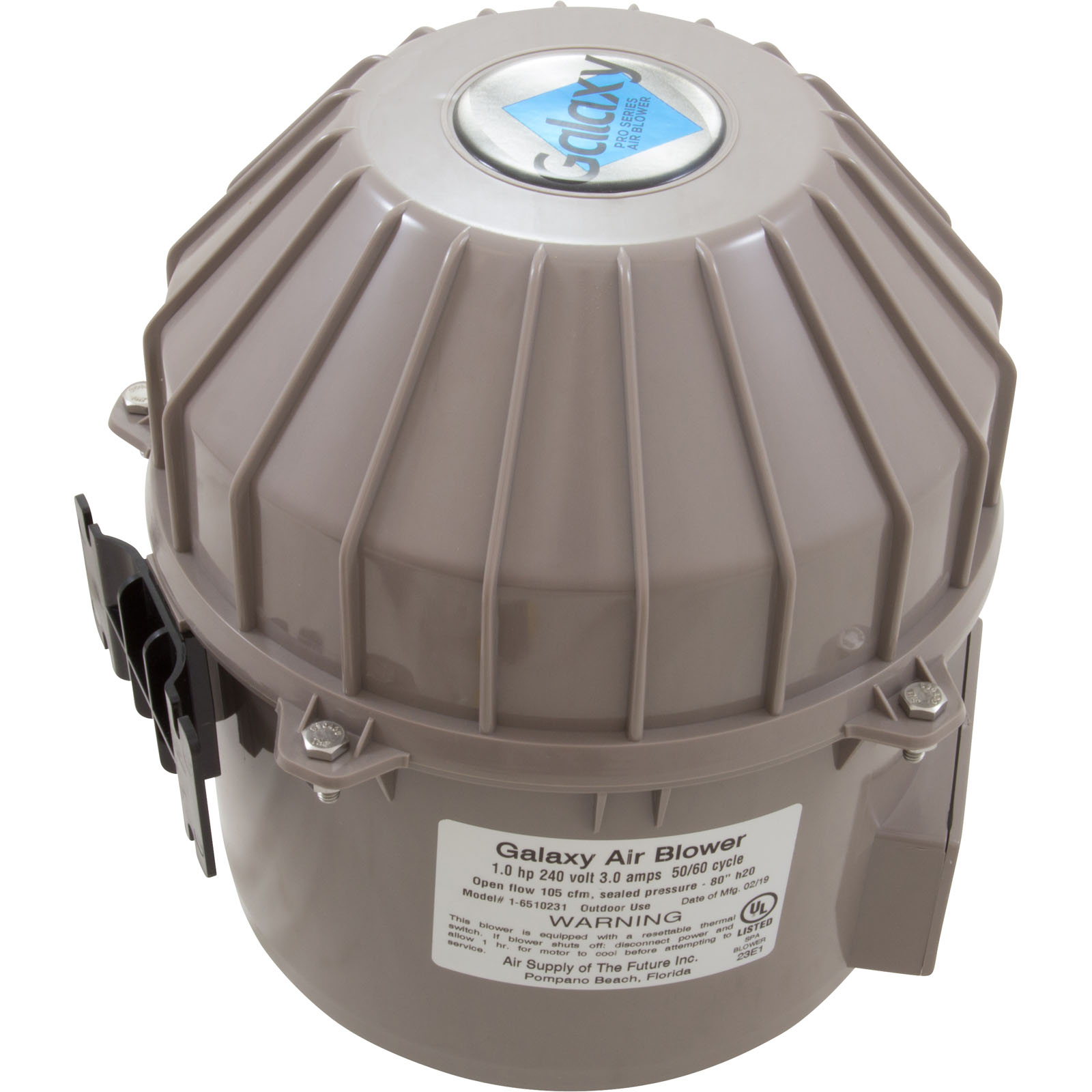 Blower, Air Supply Galaxy V2, 1.0hp, 230v, 3.0A, Hardwire |6510231