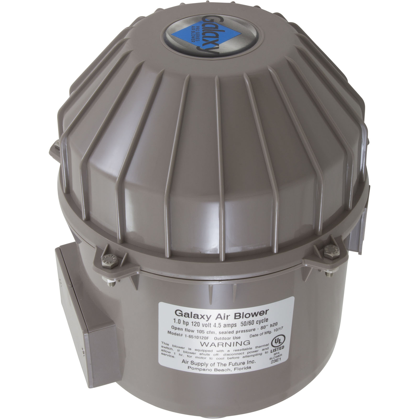 Blower, Air Supply Galaxy Pro, 1.0hp, 115v, 4.5A, Hardwire |6510131