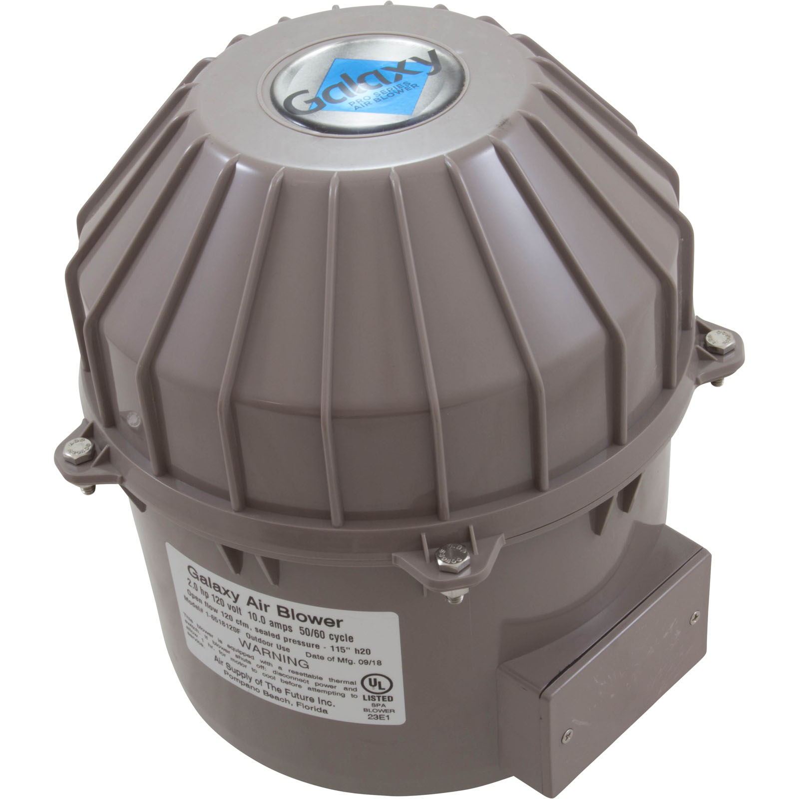 Blower, Air Supply Galaxy Pro, 2.0hp, 115v, 10.0A, Hardwire |6518120F
