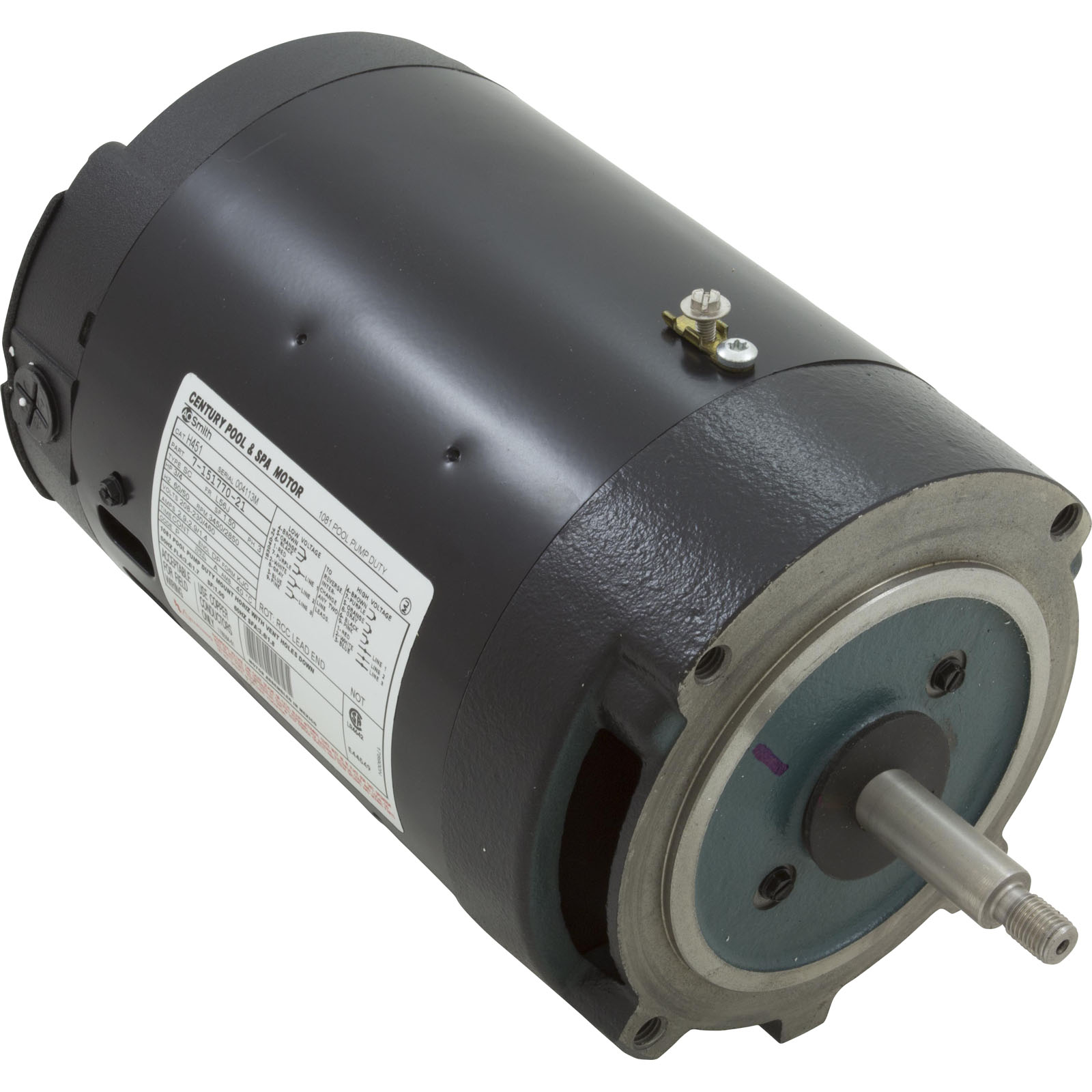 Motor, Century, 0.75hp, 208v-230v/460v, 3ph, 56Jfr, C-Face Thd | H451