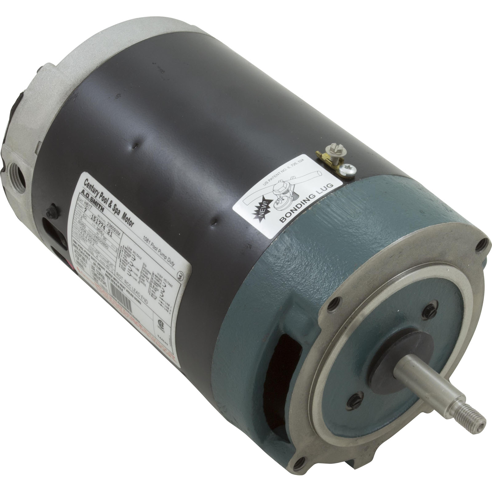 Motor, Century, 1.5hp, 208v-230v/460v, 3ph, 56Jfr, C-Face Thd | H617