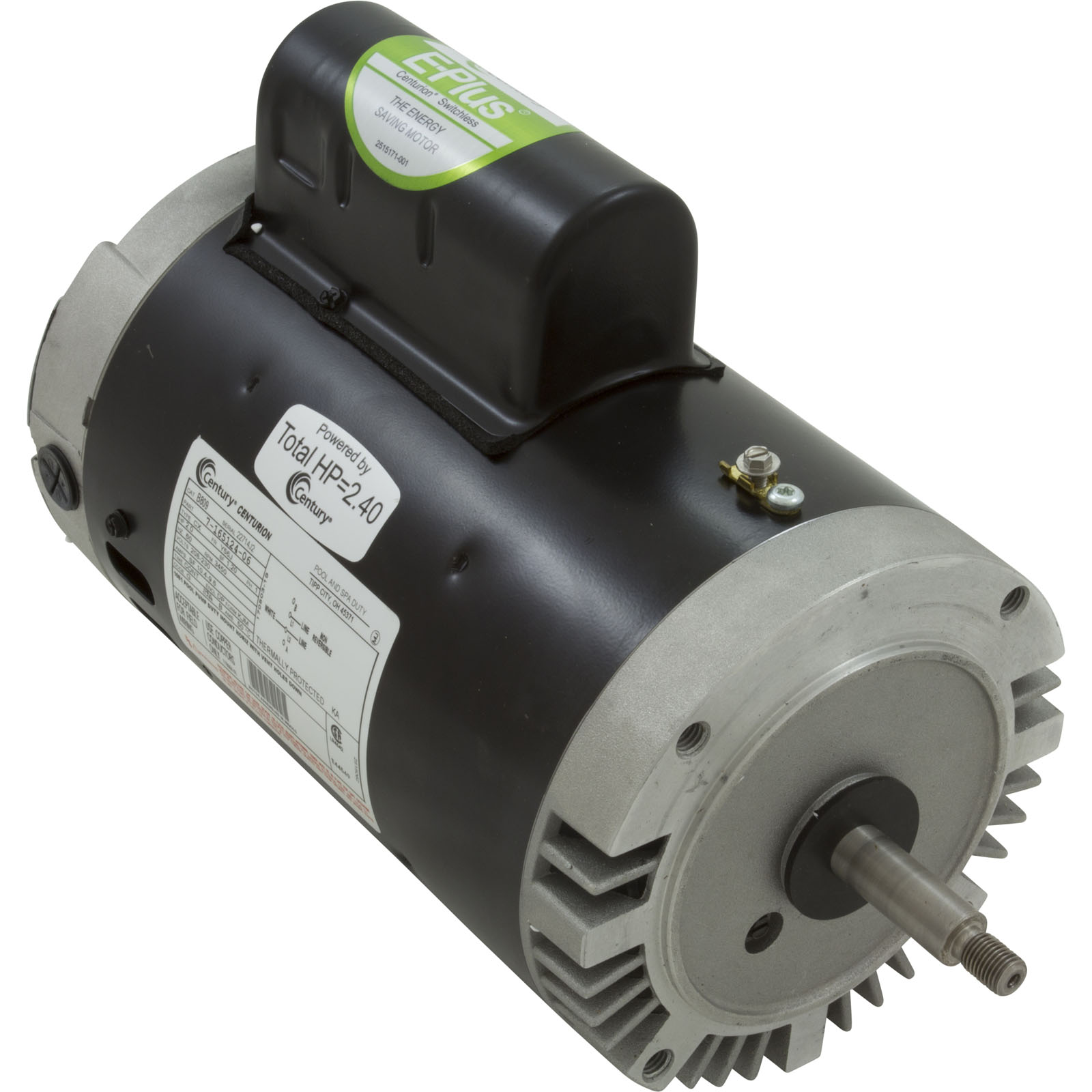 Motor, Century, 2.0hp, 208v-230v, 1-Spd, 56Jfr, C-Face Thd, EE | B809