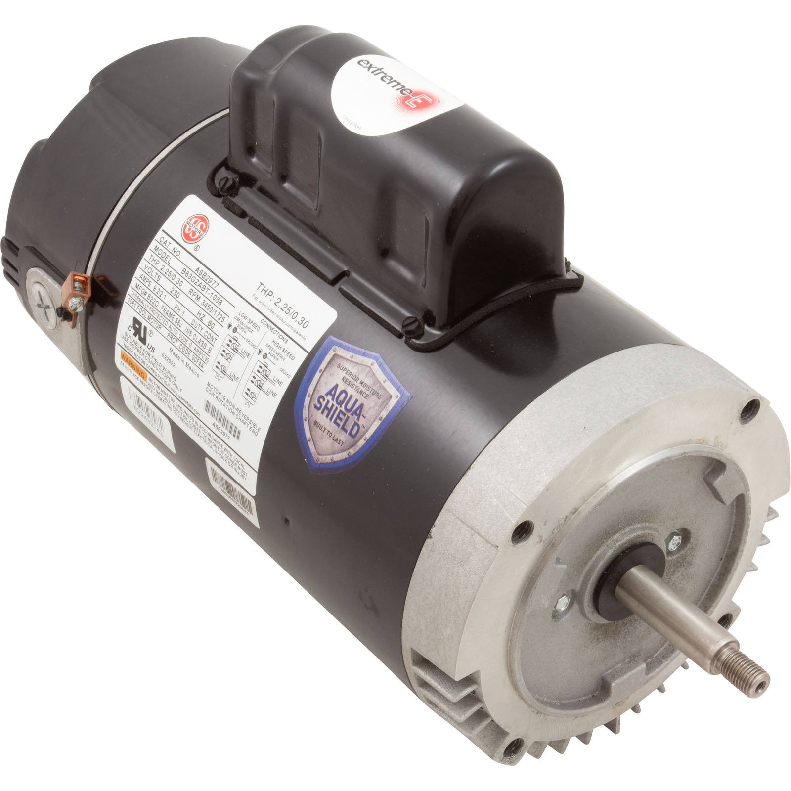 Motor, US Motor, 1.5hp, 230v, 2-Spd, 56JFr, C-Face, Full | ASB2977
