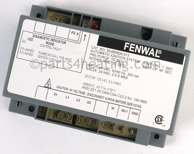 Kidde-Fenwal35-655605-013Ignition Control Board 24 VAC Hot Surface CSA
