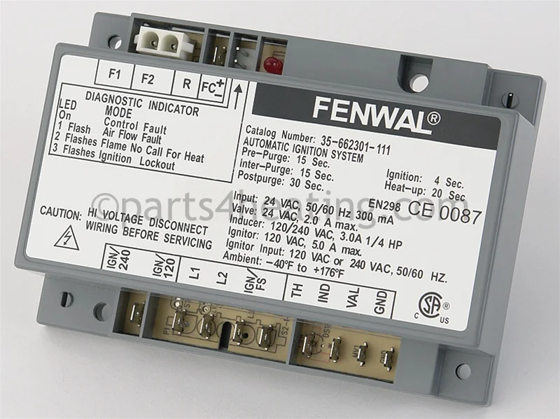 Kidde-Fenwal35-662301-111Ignition Control Board 24 VAC Hot Surface With Blower Relay CSA