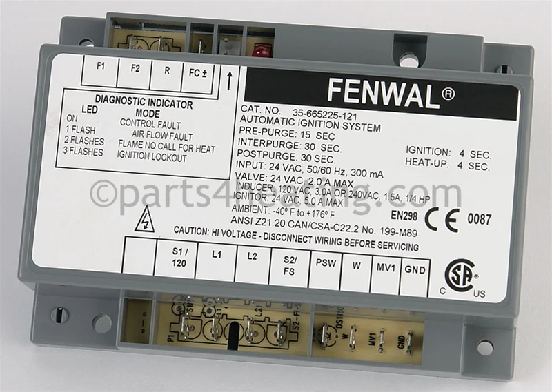 Kidde-Fenwal35-665225-121Ignition Control Board 24 VAC Hot Surface With Blower Relay CSA