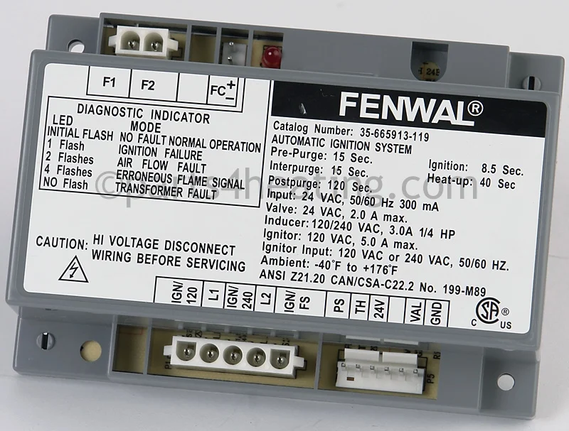 Kidde-Fenwal35-665913-11924 VAC Hot Surface Ignition Control Board Board