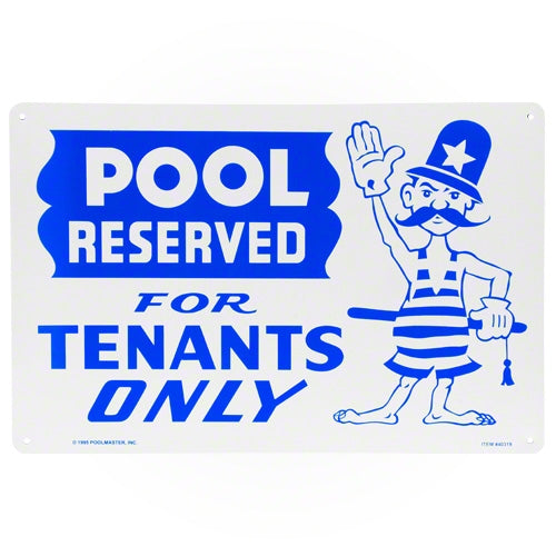 Poolmaster For Tenants Only Sign 40319