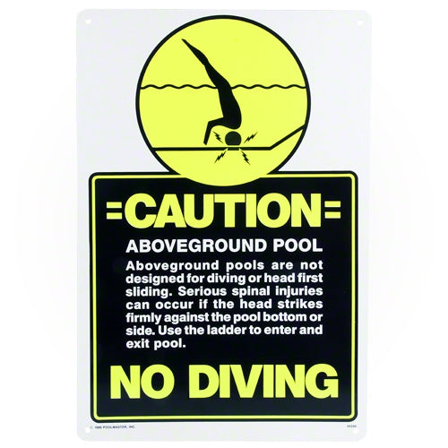 Poolmaster Above Ground Pool No Diving Sign 40346