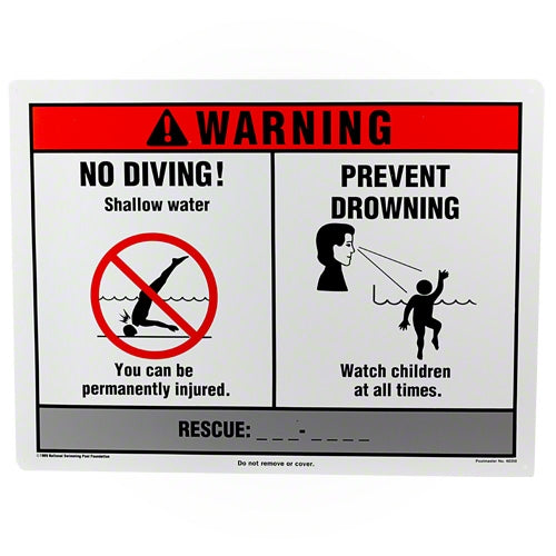 Poolmaster Warning Sign 40350