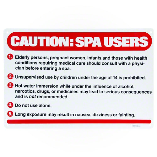 Poolmaster Caution: Spa Users Sign 40360