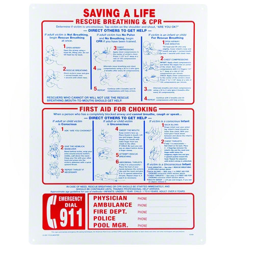 Poolmaster Saving A Life Sign 40366
