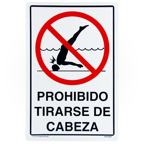 Poolmaster No Diving Sign 40385 - Spanish