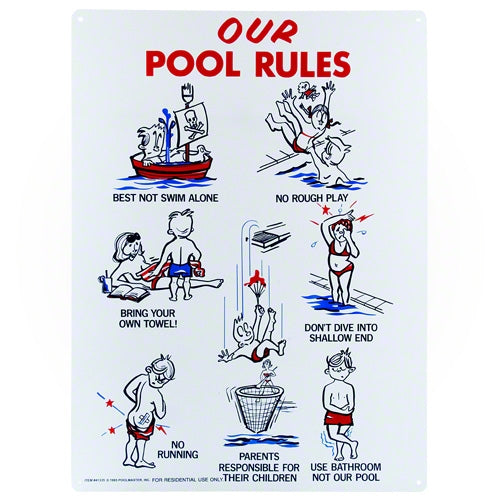 Poolmaster Our Pool Rules Sign 41335