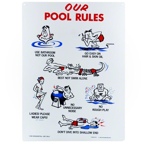 Poolmaster Our Pool Rules Sign 41337