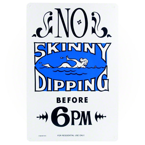 Poolmaster No Skinny Dipping Sign 41353