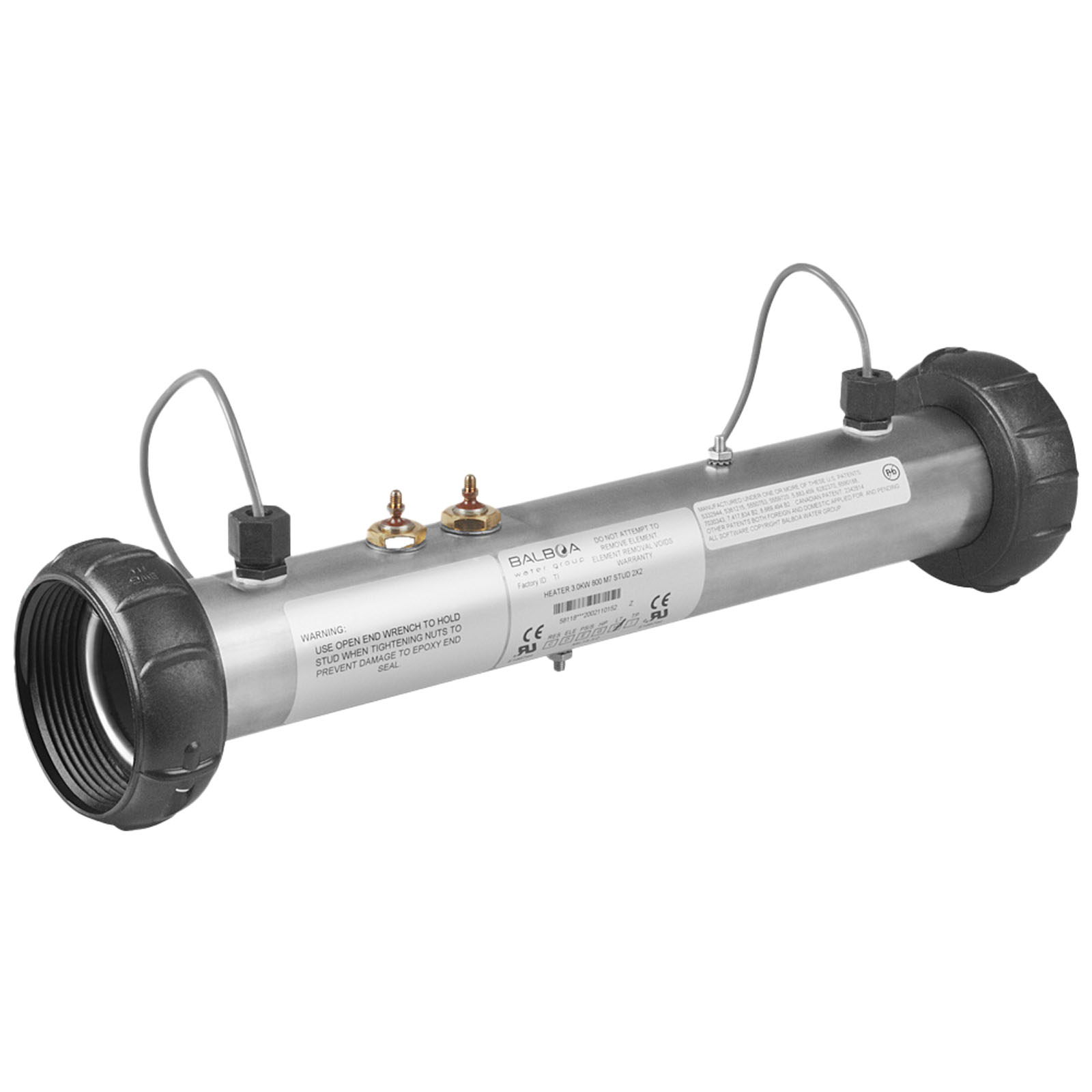 Heater, BWG Euro 50Hz, M7, 3.0kW, 230v, 2″x15″, w/Sens, Tlpcs | 58118R16